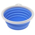 FB zložljiva prenosna posoda, silikon s plastičnim robom, 13x13x6 cm, 355 ml, svetlo modra