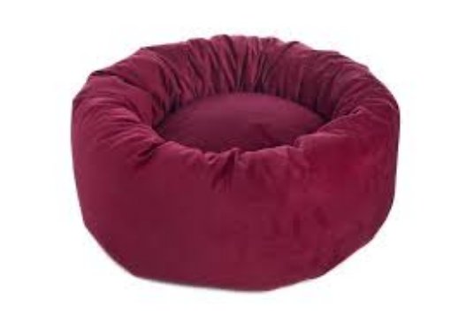 FB OKROGLA POSTELJA VELVET. BORDO 60CM-V.20CM