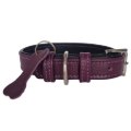 Besta.Ovratnica Usnjena Mambo 3x45-57cm vijolicna