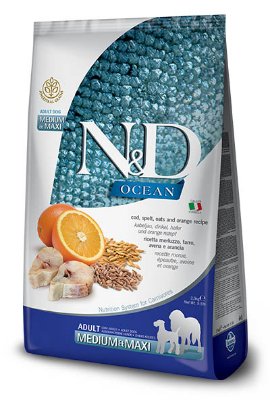 N&D Ocean Dog Codfish,Spelt,Oats and Orange Med/Maxi