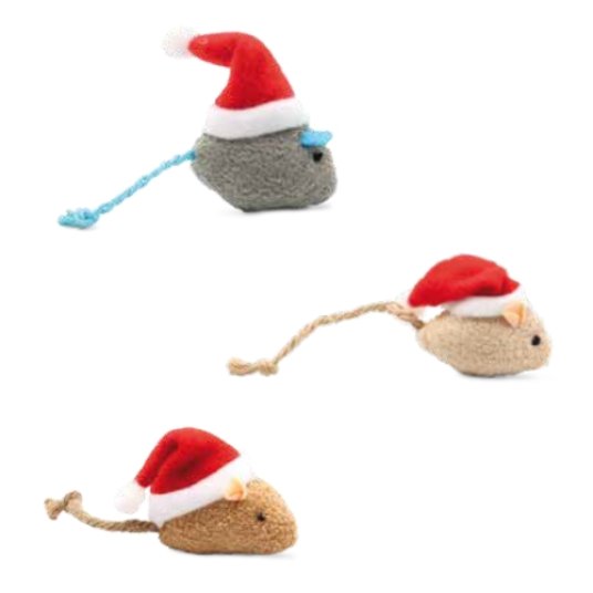 Croci XMAS igrača za mačke, TAIL MICE, 11cm