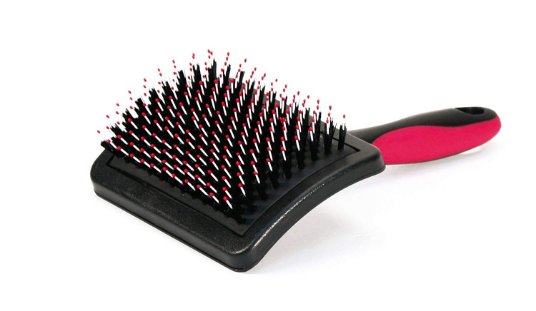 CR PLASTIČNA KRTAČA ZA PSE VANITY KRIVE IGLE Z BUNKICAMI