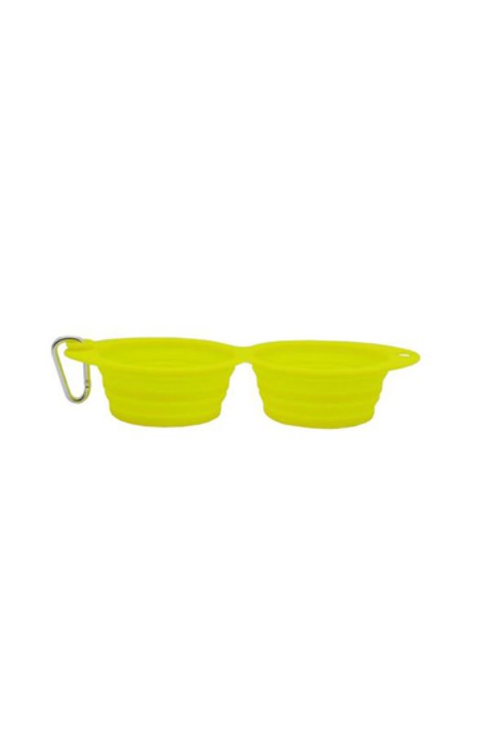 FB dvojna prenosna posoda, silikon, 210 ML X 2, 37X15X8 cm, rumena