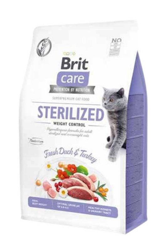 Brit Care Cat Grain-Free Sterilized, Weight Control, 7 kg (za sterilizirane mačke, uravnavanje teže)