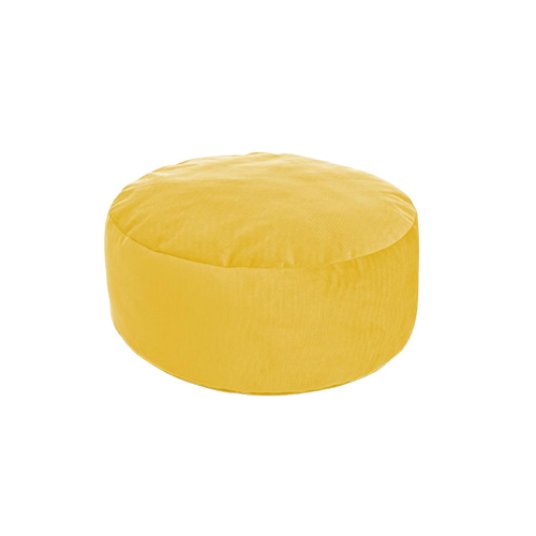 FB okrogla postelja Pouf VELVET, fi 60 cm-v 20 cm, rumena