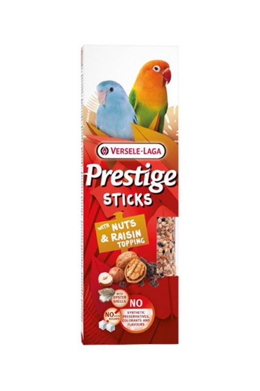 VL Prestige Sticks Small Parrot Nuts & Raisin, krekerji za male papagaje, 2 kos, 60 g (10)