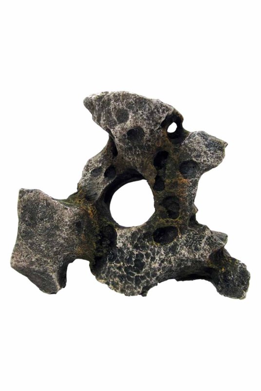 CR Amtra dekoracija Gallura kamen z luknjo, temno siv, 17x8x14,5 cm