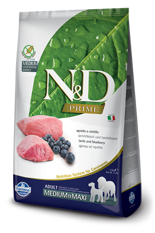 N&D Prime Dog Lamb&Blueberry Adult Med/Maxi