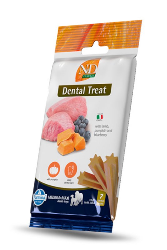ND dentalna poslastica za pse Pumpkin Lamb&blueberry, MD&MX 100g (15)