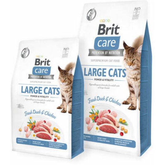 Brit Care Cat Grain-Free Large cats, Power & Vitality, 2 kg (za velike mačke, za moč in vitalnost)