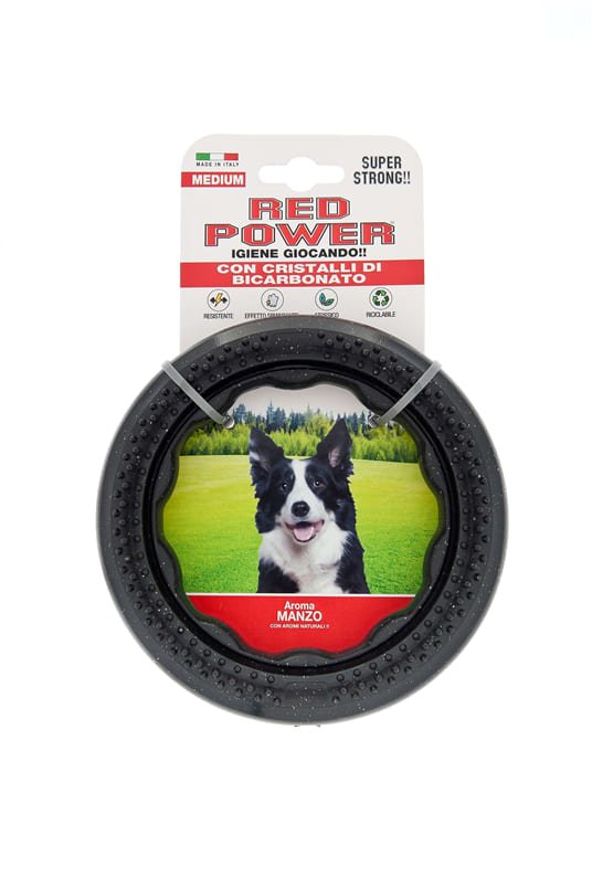 D. FB POWERPULL OBROČ STRONG OKUS GOVEDINE L 20CM ČRN