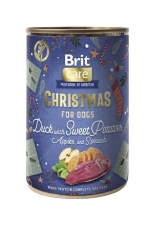 Brit Christmas Care Dog Can Duck 400g (6) (raca)