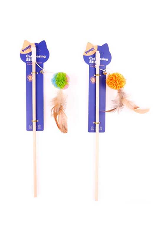 Besta Igračka za mačke s pom-pom na palici 40cm