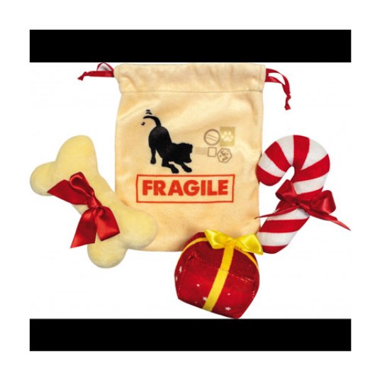 CR Xmas božična vreča, 3 igrače za pse, 21 cm