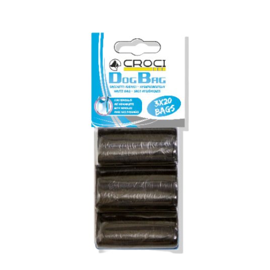 CR VREČKE ZA IZTREBKE ČRNE, z ročajem, 3X20