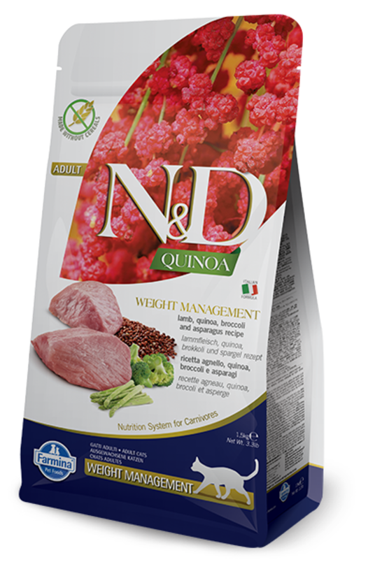 N&D Quinoa Cat Weight Man Lamb&Broccoli&Asparagus 1,5kg
