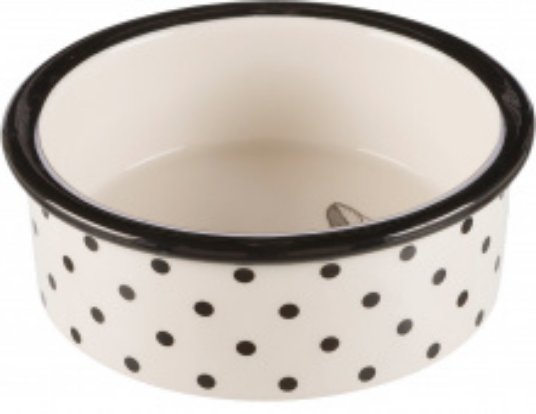TRIXIE KER. POS. ZA MAČKE Č/B S PIKICAMI 0,3 L 12 cm