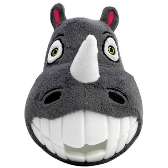 D. GD BIG TEETH, igrača za pse, pliš, zvok, nosorog, 15 cm