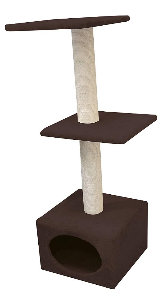 CR PRASKALNIK ZA MAČKE MONACO 35 X 35 X 103 CM RJAV