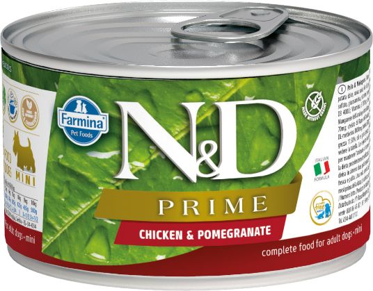 N&D Can Dog Prime Chicken & Pomegranate Mini 140g (6)