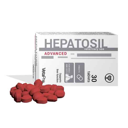 D.VetaProV HEPATOSIL 30tbl - za pse in mačke, prehr. dop., namenjeno podpori delovanja jeter