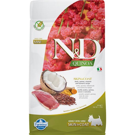 N&D Quinoa Dog Skin&Coat Duck&Coconut Mini 800g