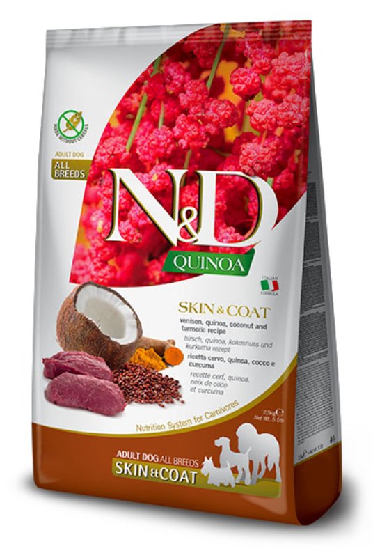 N&D Quinoa Dog Skin&Coat Venison&Coconut MD&MX 7kg