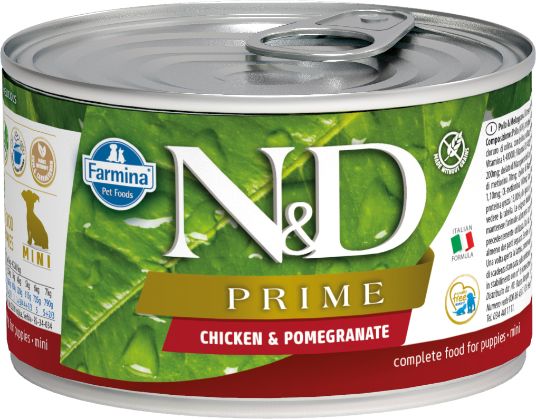 D.N&D Can Dog Prime Chicken & Pomegranate Puppy Mini 140g (6)