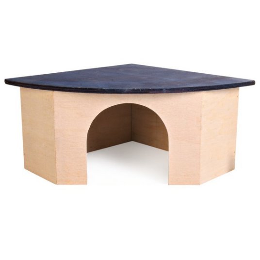 CR KOTNA LESENA HIŠKA Z MODRO STREHO 29X13X21CM