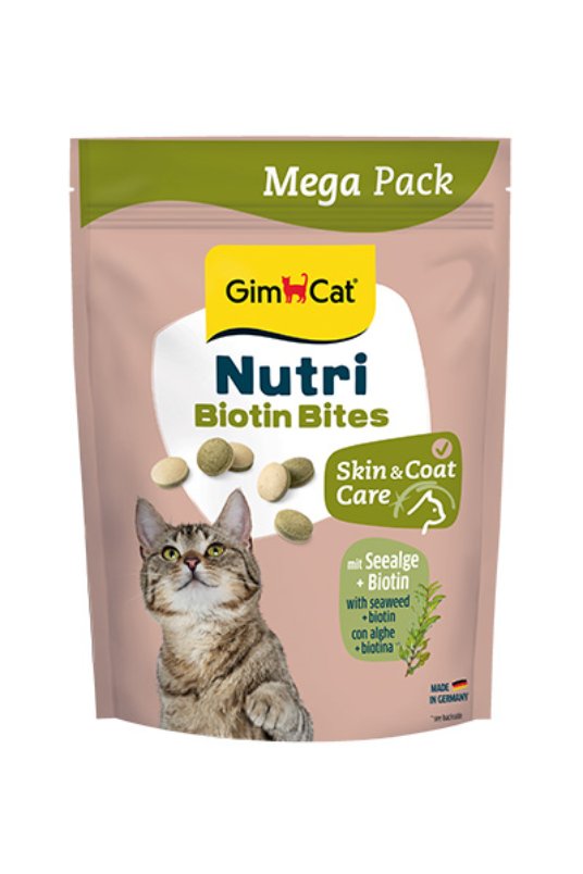 GIMCAT NUTRI BIOTIN BITES SEAWEED, priboljšek z morskimi algami, 425 g