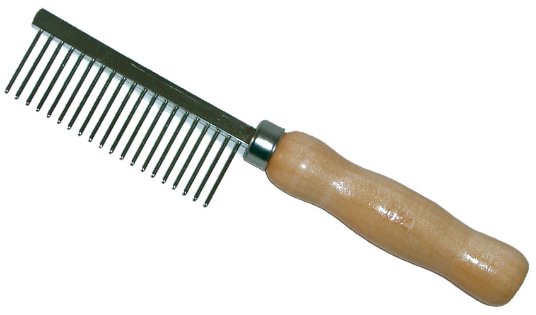 CR KOVINSKI GLAVNIK Z LESENIM ROČAJEM REDKE IGLE 17 CM