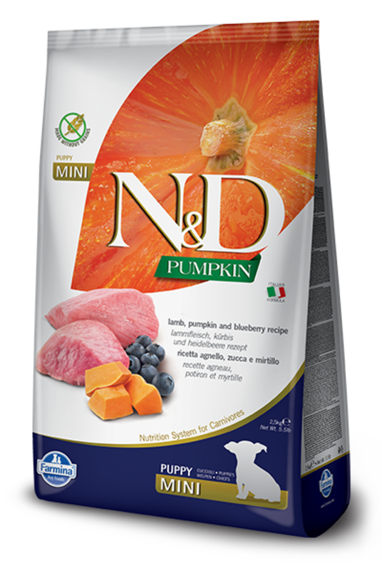 N&D GF PM Dog Lamb&Blueberry Puppy Mini 2,5kg