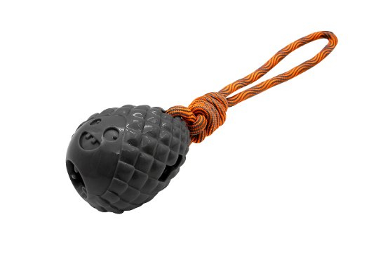 D. Gimdog igrača za pse HAPPY PINECONE na vrvi, siv, 28x7.2x7.2 cm
