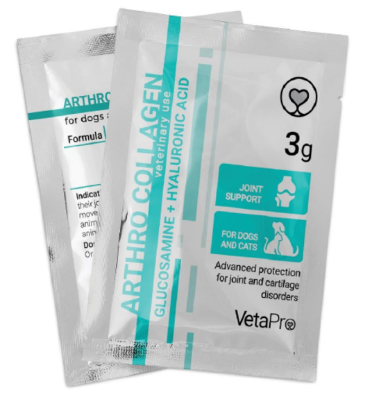 VetaPro ARTHRO COLLAGEN   30x3g  - pomaga pri izgradnji hrustanca in mobilnosti sklepa