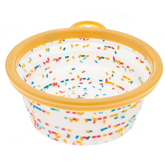 FB zložljiva prenosna posoda CONFETTI, silikon, 18 x 7,5 cm, 1 L