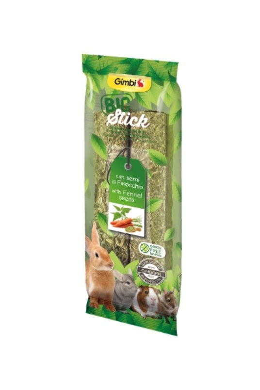 GIMBI BIG STICK s komarčkom, priboljšek za glodalce, 2 x 70 g (8)