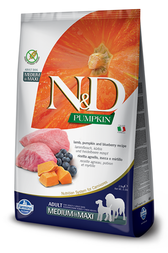 N&D Pumpkin Dog MD&MX Lamb&Blueberry