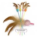 GC ASS.CAT TEASER W/BALL&FEATHERS igrača za mačke