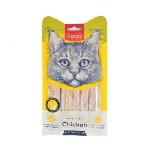 Wanpy Cat Creamy lickable treats-chicken 70g (12)