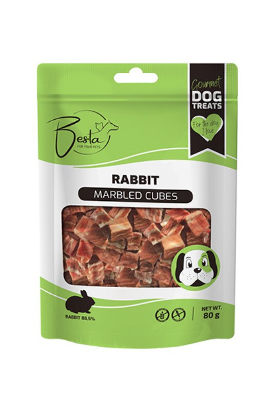 Besta QQ Marbled rabbit cubes 1.5x1.5x1.5cm 80g