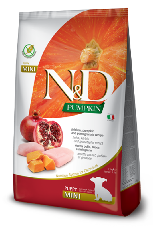 N&D GF PM Dog Chicken&Pomegranate Puppy Mini 800g