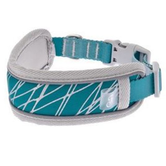 FB široka ovratnica za pse ONDA BOLD L, reflektivna, 2,5X35-56 cm, petrolej