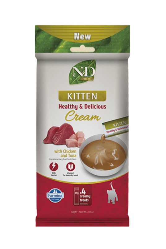 ND Cat Creamy Treat Prime with Chicken&Tuna for Kittens (4x15g) 60g (15)