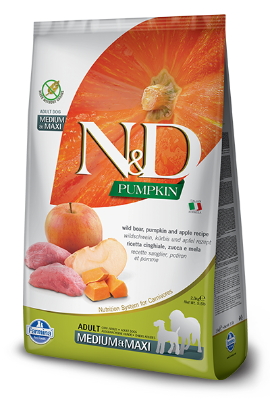 N&D Pumpkin Dog Boar&Apple Med/Maxi 