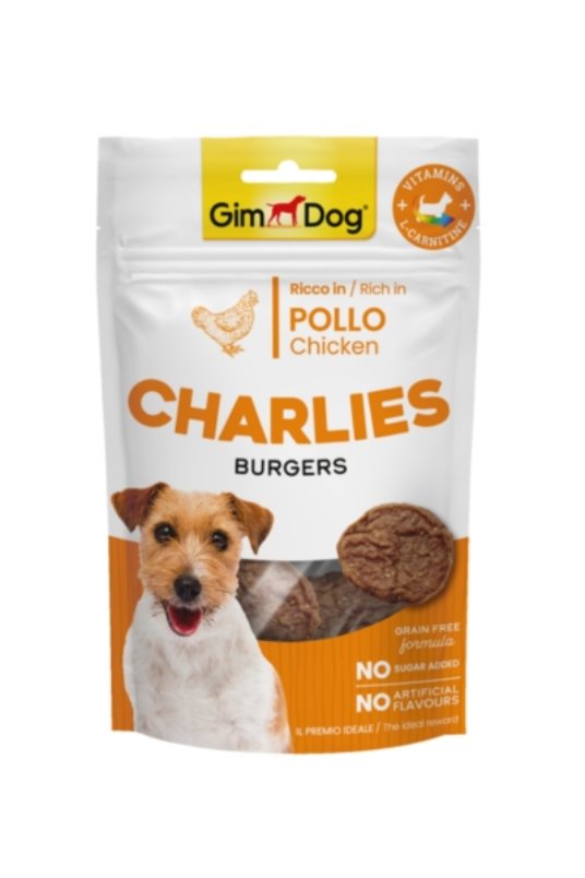 GD CHARLIES BURGERS CHICKEN, priboljšek za pse, s piščancem, 70 g