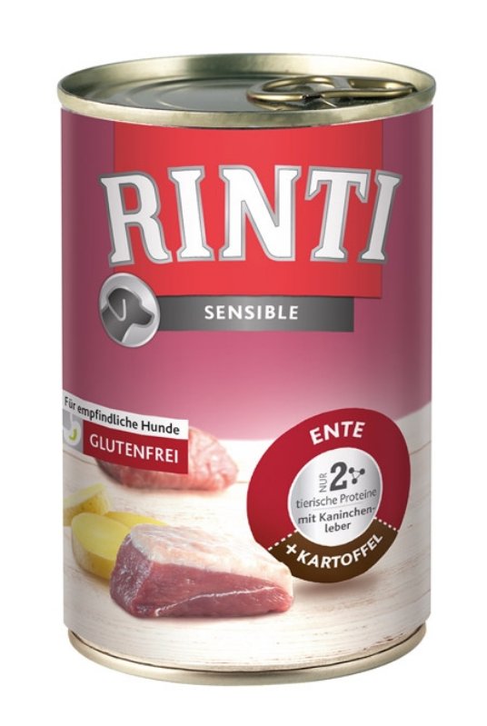 D.RINTI SENS., raca, kunčja jetra&krompir 400g