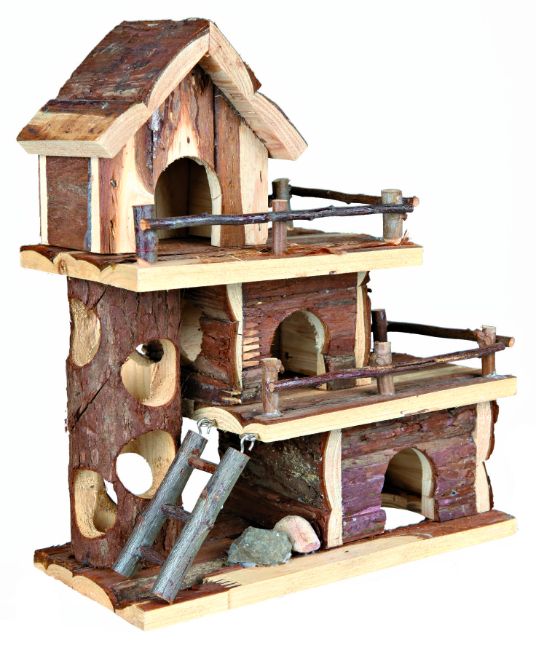 TRIXIE BIRGER NADSTROPNA LESENA HIŠICA ZA GLODALCE 36×33×26 cm