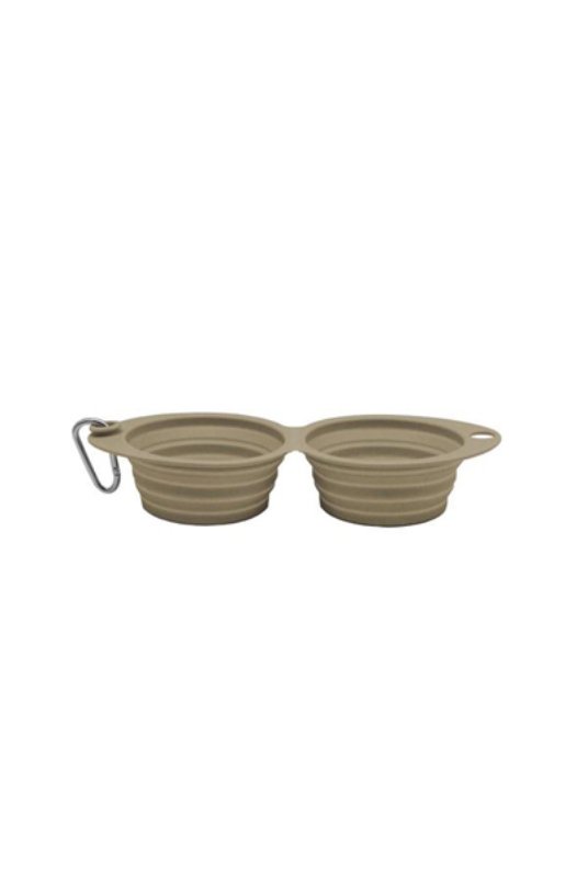 FB dvojna prenosna posoda, silikon, 210 ML X 2, 37X15X8 cm, rjava