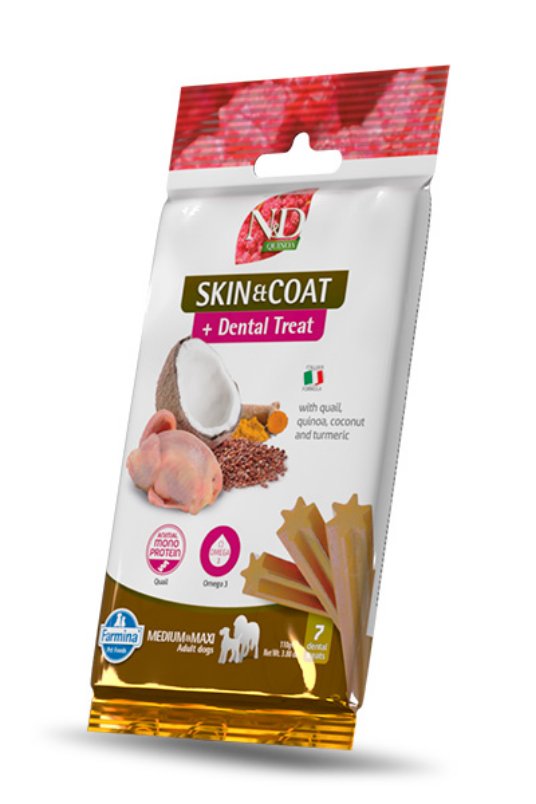 ND dentalna poslastica za pse Quinoa Skin&Coat Herring, MD&MX 100g (15)