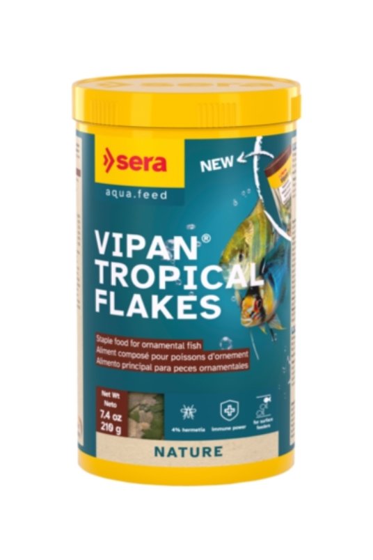 SERA Vipan Flakes, kosmiči za okrasne ribe, 1000 ml